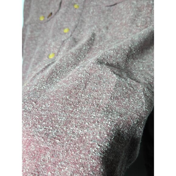 Volcom Mens Maroon Marls Long Sleeve Button Shirt Size XL Fall Winter Casual - Picture 6 of 13